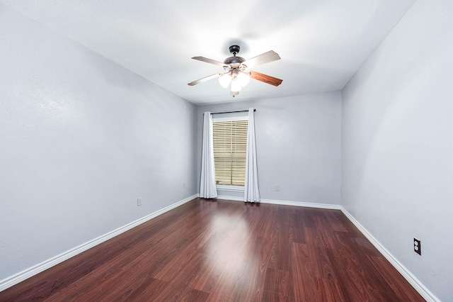 7600 Emmett F Lowry Expy Unit 807, Texas City, TX 77591 - spare room with ceiling fan, wood finished floors, and baseboards