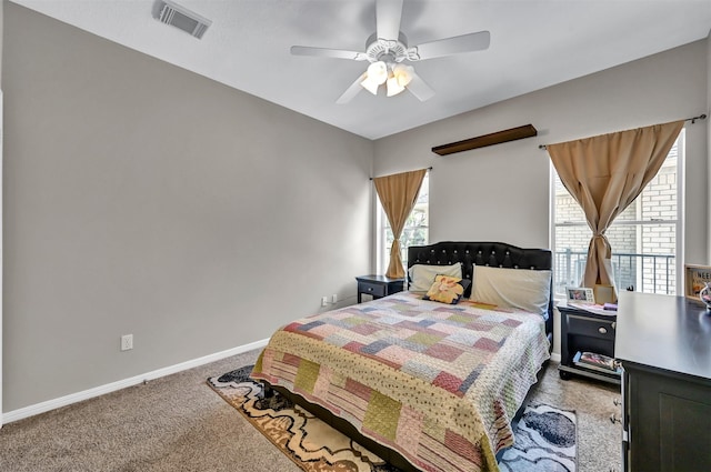 108 Somerton Dr, Montgomery, TX 77356 - carpeted bedroom featuring baseboards and ceiling fan