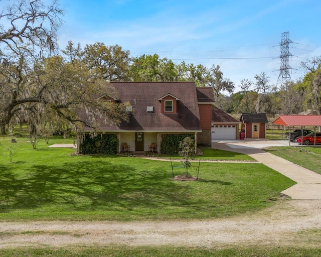 8300 Fm 1459th Rd, Sweeny, TX 77480 - cape cod home with driveway and a front lawn
