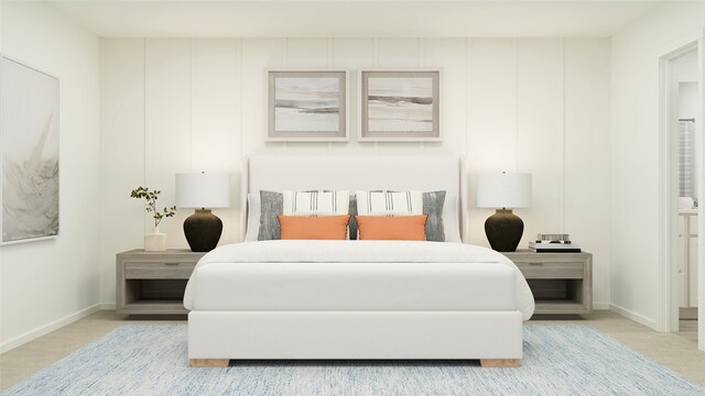 bedroom with baseboards