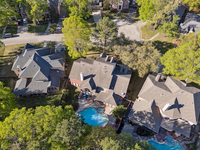 drone / aerial view featuring a residential view
