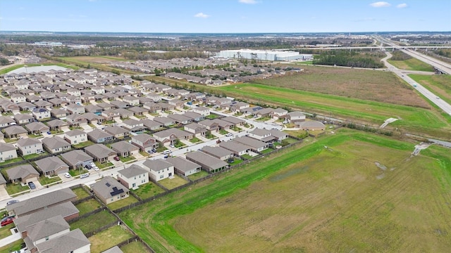 aerial view with a residential view