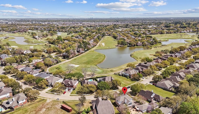 1906 Blue Water Bay Dr, Katy, TX 77494 - drone / aerial view with a residential view, golf course view, and a water view