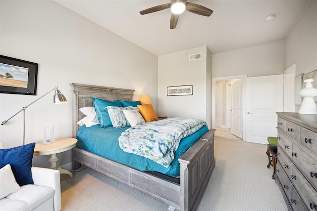 3333 Allen Pkwy Unit 701, Houston, TX 77019 - bedroom with light colored carpet and ceiling fan
