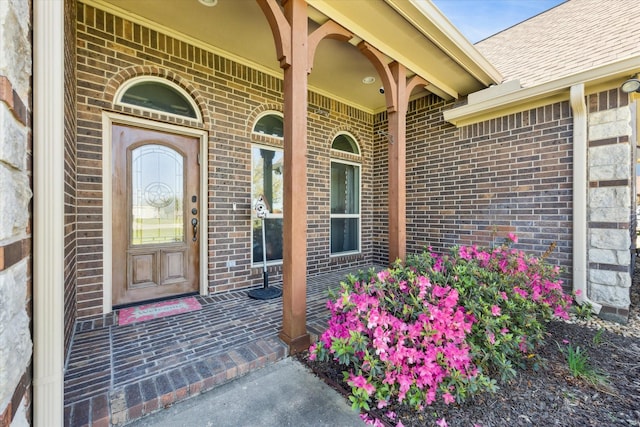 2688 Settlers Way Dr, Sealy, TX 77474 - doorway to property featuring brick siding