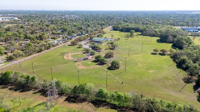 drone / aerial view with a rural view