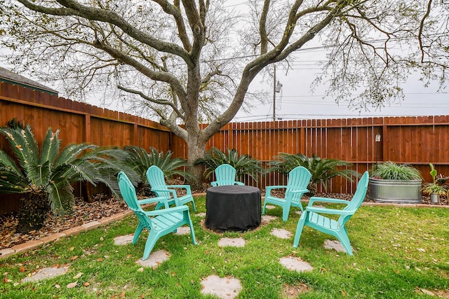 5521 Rosewood Dr, Galveston, TX 77551 - view of yard featuring a fenced backyard