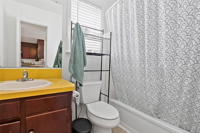 1520 Hillside Dr, College Station, TX 77845 - full bath with shower / bath combo with shower curtain, vanity, and toilet