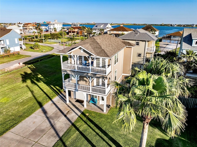 9605 Teichman Rd, Galveston, TX 77554 - drone / aerial view with a residential view