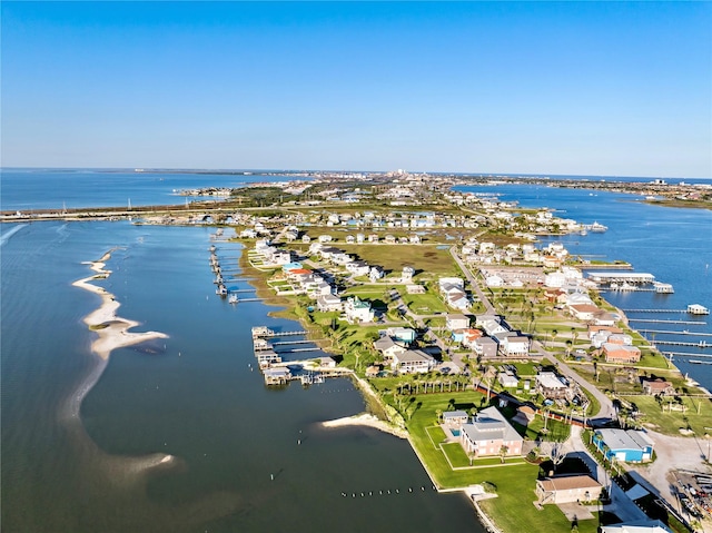 9605 Teichman Rd, Galveston, TX 77554 - bird's eye view with a water view