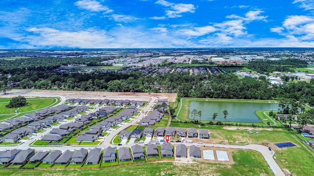 12018 Maple Oak Dr, Houston, TX 77066 - aerial perspective of suburban area with a nearby body of water