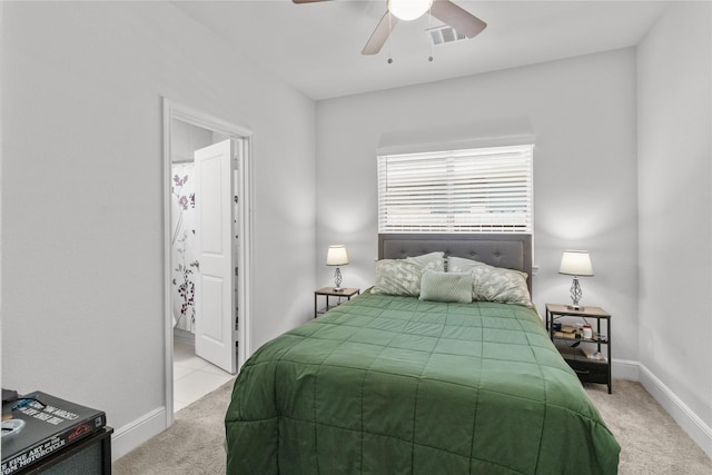 4831 Dove Cove Ln, League City, TX 77573 - bedroom with baseboards, visible vents, carpet, and a ceiling fan