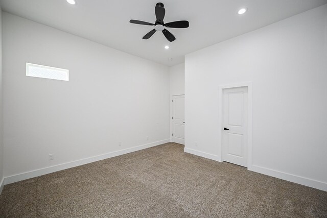 8203 Sparta St Unit B, Houston, TX 77028 - unfurnished room featuring baseboards, recessed lighting, and carpet