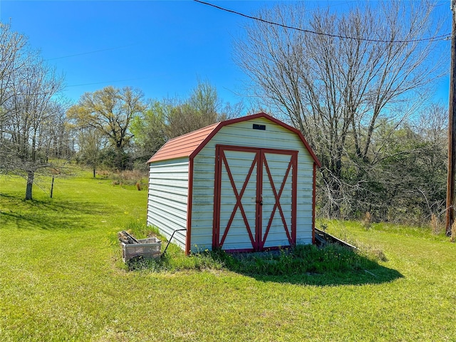 view of shed