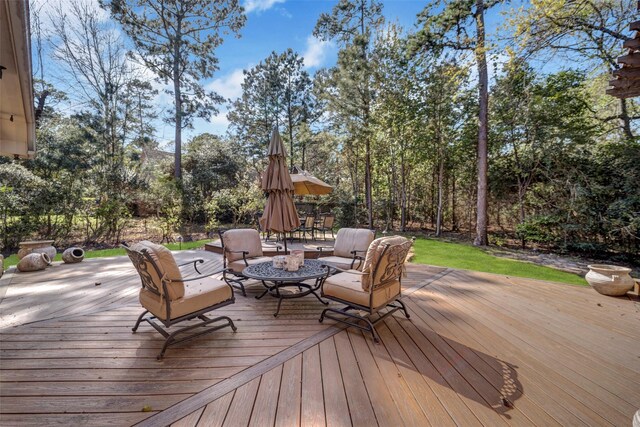 view of wooden deck