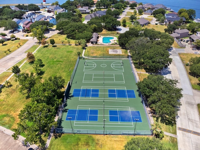 aerial view of residential area