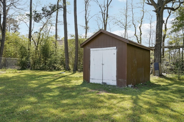 view of shed