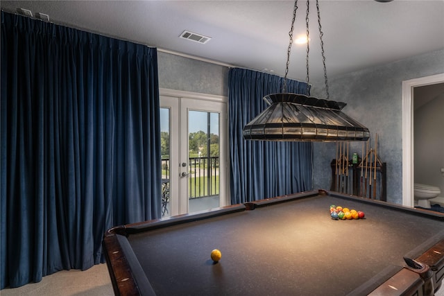 98 Victoria Dr W, Montgomery, TX 77356 - recreation room with visible vents and billiards