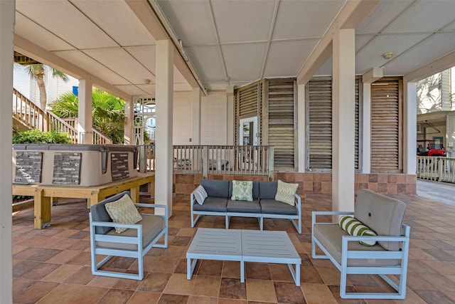 1306 Outrigger, Tiki Island, TX 77554 - view of patio / terrace featuring outdoor lounge area