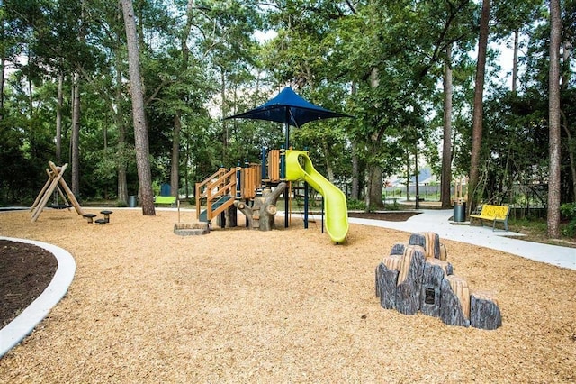 view of community jungle gym