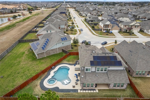 aerial view featuring a residential view