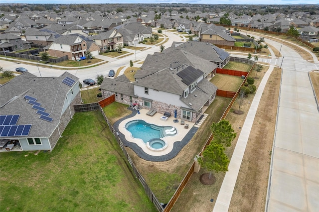 birds eye view of property featuring a residential view