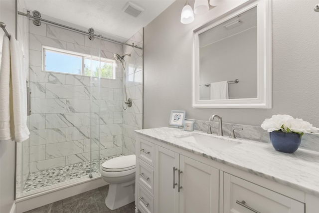 17310 Calico Peak Way, Cypress, TX 77433 - full bathroom with toilet, vanity, and a shower stall
