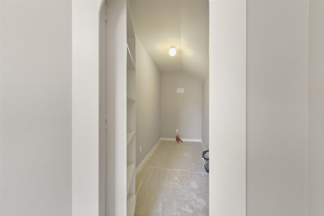 17310 Calico Peak Way, Cypress, TX 77433 - hall featuring carpet floors, baseboards, and lofted ceiling