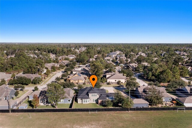 aerial view featuring a residential view