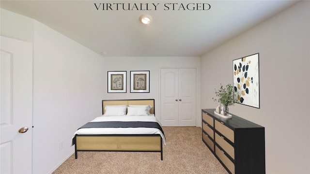 24327 Copperleaf Bay Ln, Spring, TX 77373 - bedroom featuring light carpet and a closet