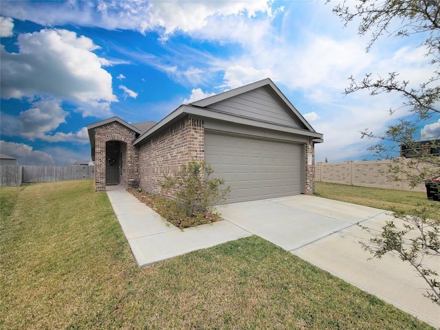 24327 Copperleaf Bay Ln, Spring, TX 77373 - ranch-style house featuring brick siding, driveway, and a garage