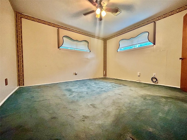 325 Hargett St, Clute, TX 77531 - carpeted empty room with ceiling fan