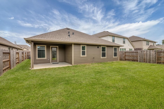3148 Catalonion Ct, Conroe, TX 77301 - rear view of house with a patio and a shingled roof