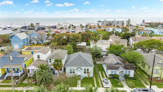 3529 Avenue S, Galveston, TX 77550 - drone / aerial view featuring a residential view and a water view