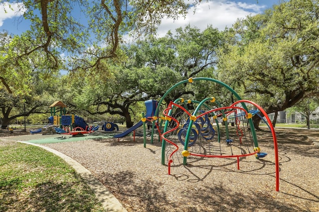view of community jungle gym