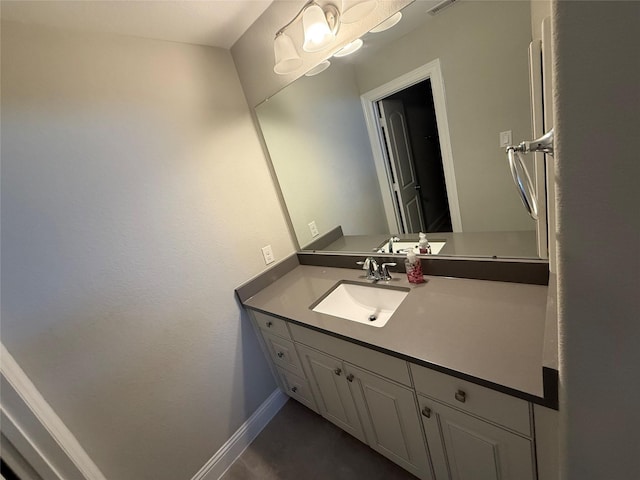 29431 Amber Meadows Ct, Katy, TX 77494 - bathroom featuring vanity, baseboards, and visible vents