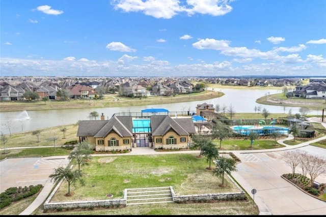 2316 Iron Ridge Ln, Friendswood, TX 77546 - birds eye view of property with a water view and a residential view