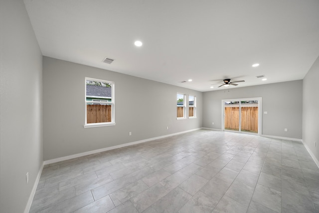 300 Stewart St, Baytown, TX 77520 - unfurnished room featuring recessed lighting, ceiling fan, and baseboards