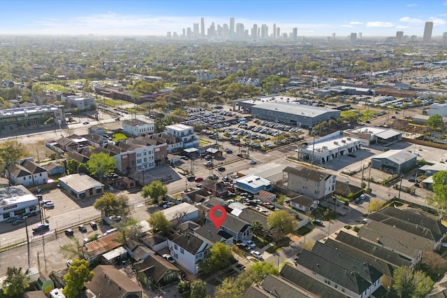 aerial view featuring a view of city