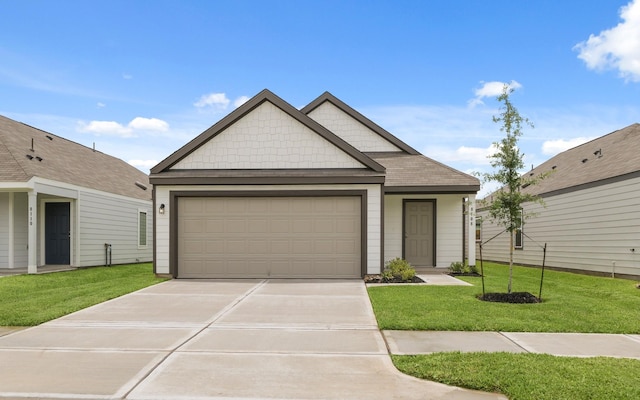 8108 Vanilla Orchid Dr, Houston, TX 77016 - view of front of property featuring a garage, concrete driveway, and a front yard