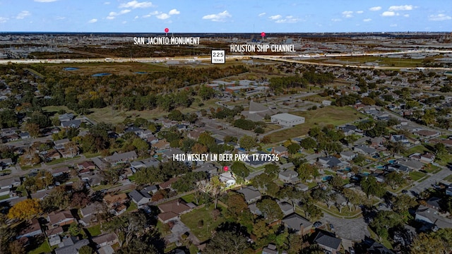 1410 Wesley Ln, Deer Park, TX 77536 - view of property location with nearby suburban area and a notable bridge