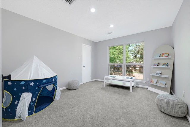 1410 Wesley Ln, Deer Park, TX 77536 - game room with carpet floors, baseboards, and recessed lighting