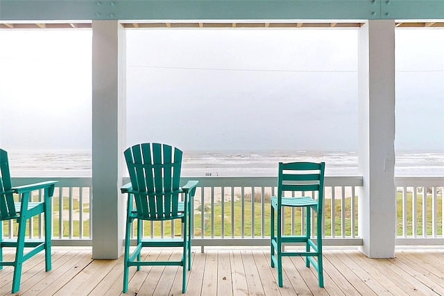 2627 Holiday Dr, Port Bolivar, TX 77650 - view of wooden terrace