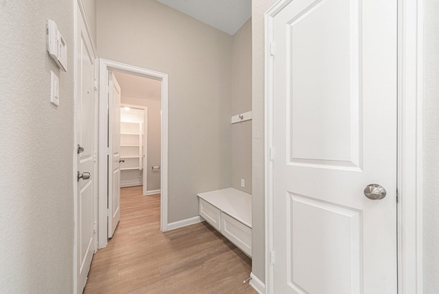 210 Fulton Station Dr, Houston, TX 77009 - mudroom featuring light wood-style floors and baseboards