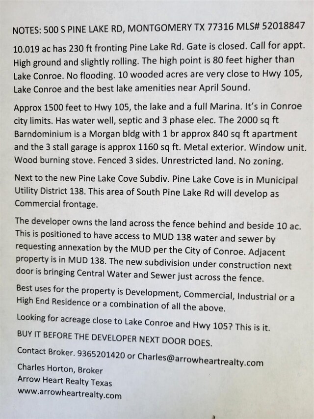 500 S Pine Lake Rd, Montgomery, TX 77316