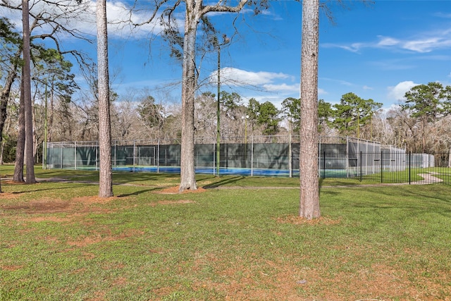 16002 Castaway Ct, Crosby, TX 77532 - view of yard featuring a tennis court