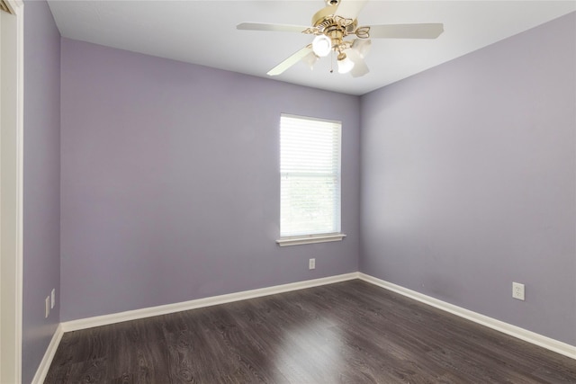18911 Brownstone Mills Dr, Cypress, TX 77433 - spare room with wood finished floors, baseboards, and a ceiling fan
