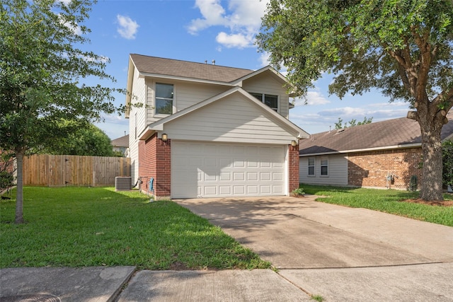 18911 Brownstone Mills Dr, Cypress, TX 77433 - traditional-style house featuring brick siding, concrete driveway, and central AC