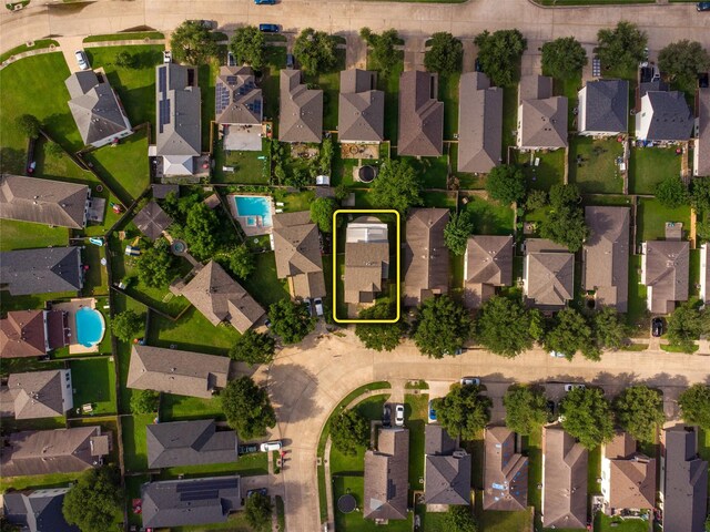 18911 Brownstone Mills Dr, Cypress, TX 77433 - aerial view of property and surrounding area with nearby suburban area and property boundaries highlighted