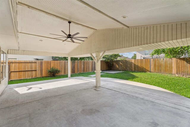 18911 Brownstone Mills Dr, Cypress, TX 77433 - view of patio with ceiling fan
